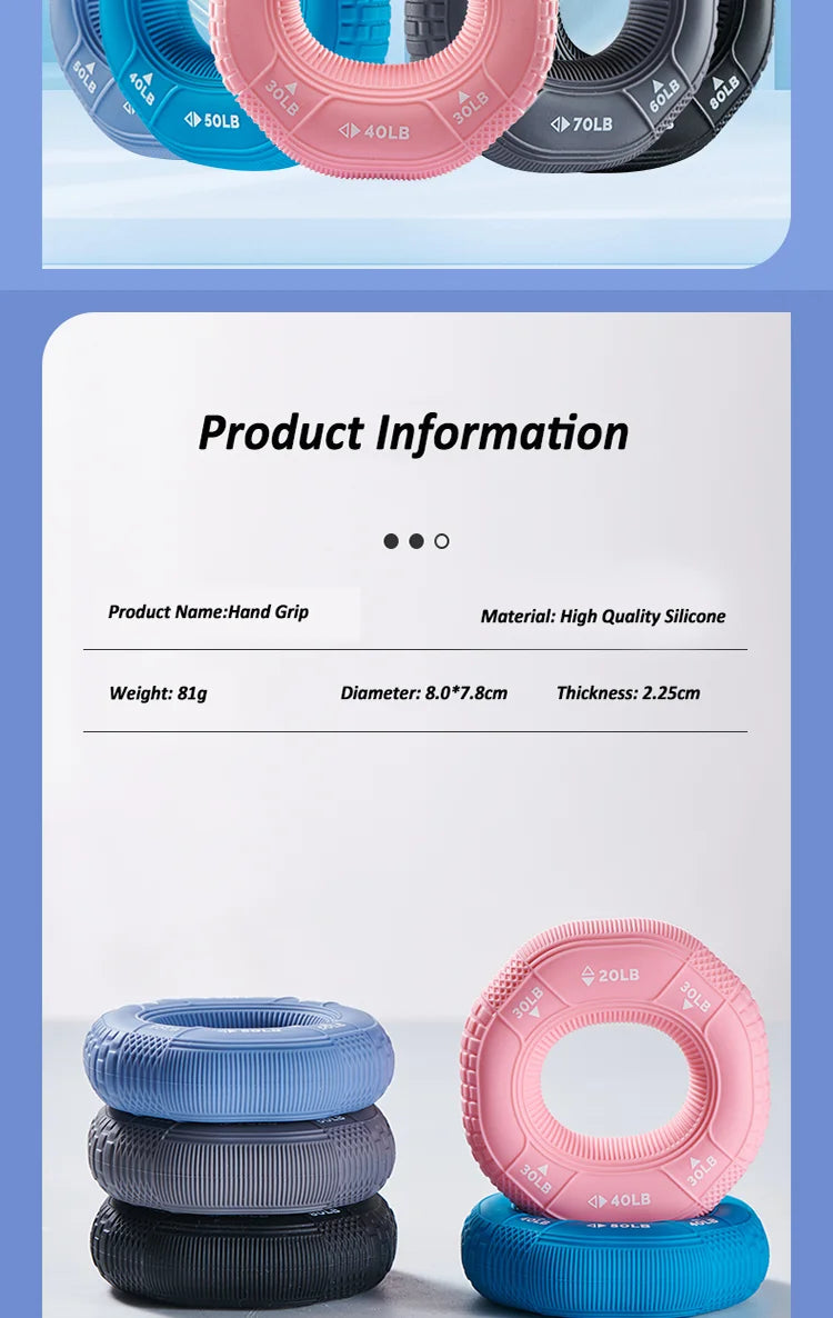 Silicone Adjustable 20-90LB Hand Gripper