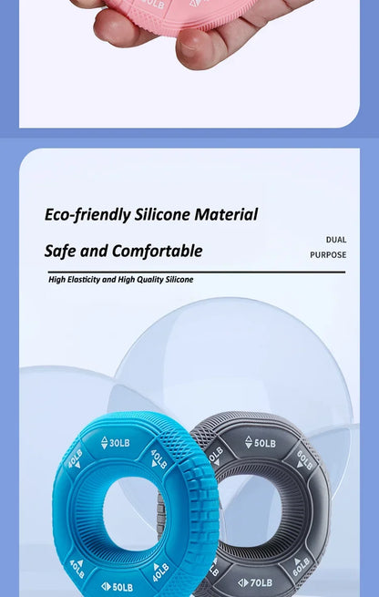 Silicone Adjustable 20-90LB Hand Gripper