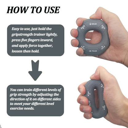 Silicone Adjustable 20-90LB Hand Gripper